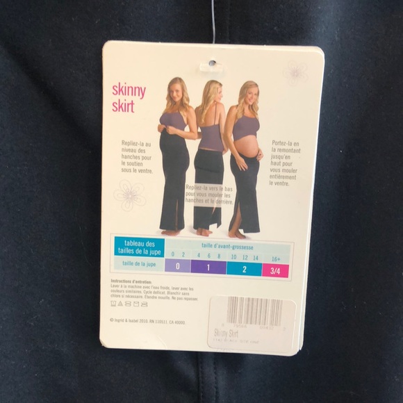 Ingrid&Isabel Skinny Skirt Black with Slit - Picture 5 of 5